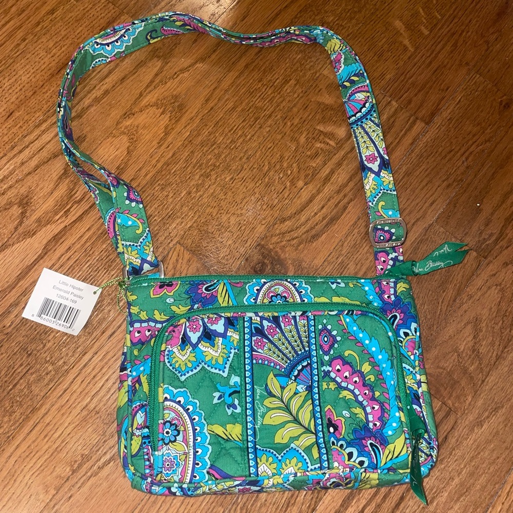 Vera Bradley Little Hipster Emerald Paisley *retired pattern
